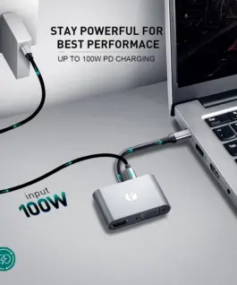 Alternative view of VCom докинг станция Docking Station Type-C Power Distribution 3.0 100W - HDMI, Type-C x 1, USB3.0 - CU4511