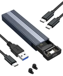 Alternative view of VCom външна кутия за диск Storage Case - M.2 NVMe M/B key - 10Gbps USB3.1 Type-C/A - CU850N