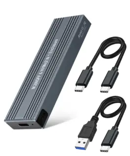 VCom външна кутия за диск Storage Case – M.2 NVMe/SATA/NGFF M/B key – 10Gbps USB3.1 Type-C/A –