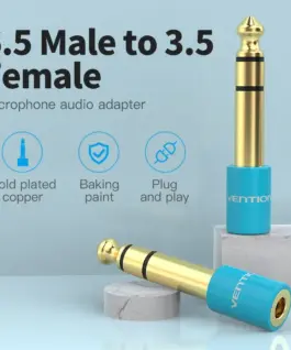 Vention адаптер Adapter Audio 6.5mm M / 3.5mm F – Blue –