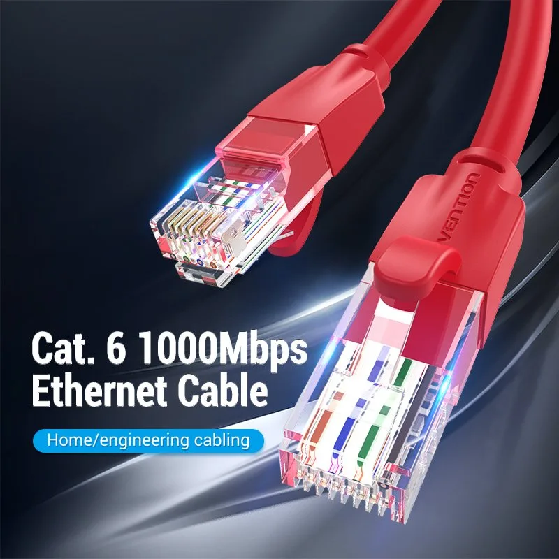 Vention Кабел LAN UTP Cat.6 Patch Cable - 2M Red - IBERH - Image 38