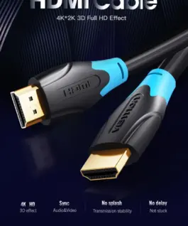 Alternative view of Vention Кабел HDMI v2.0 M / M 4K/60Hz Gold - 5M Black - AACBJ