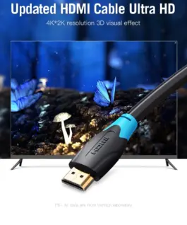 Vention Кабел HDMI v2.0 M / M 4K/60Hz Gold – 1.5M Black – AACBG