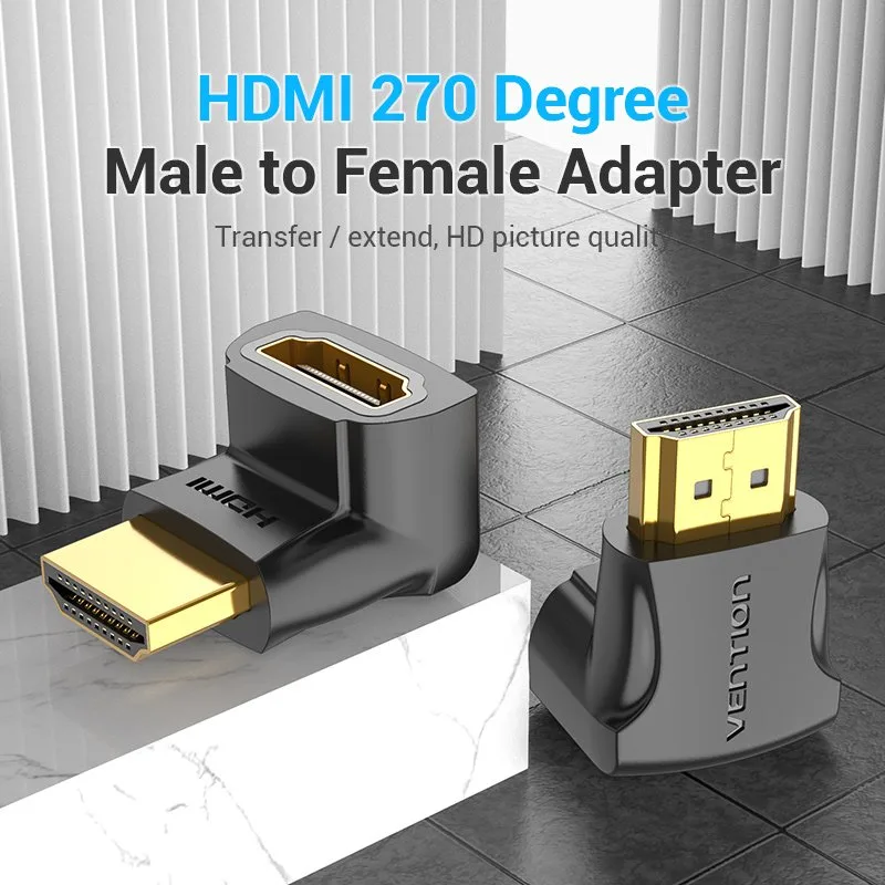 Vention Адаптер Adapter HDMI Right Angle 270 Degree M/F - AINB0 - Image 26