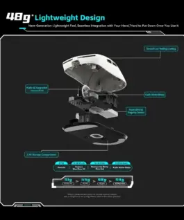 VXE професионална геймърска мишка Wireless Gaming Mouse Dragonfly R1 1K – Huano Ice Berry Pink Dot Switches