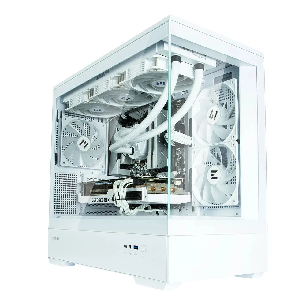 Zalman кутия Case mATX - P30 White - aRGB, Tempered Glass - Image 38
