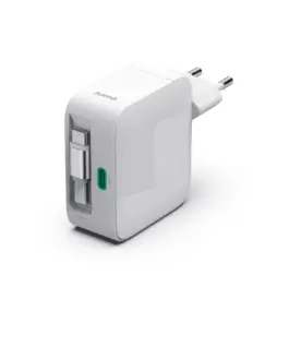 HAMA Бързо зарядно 30 W GaN 2x USB-C с разтегателен кабел 0.7м