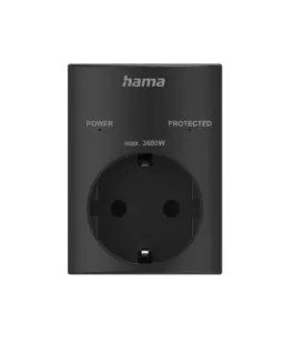 Alternative view of HAMA Контакт с вградена защита от пренапрежение, черен