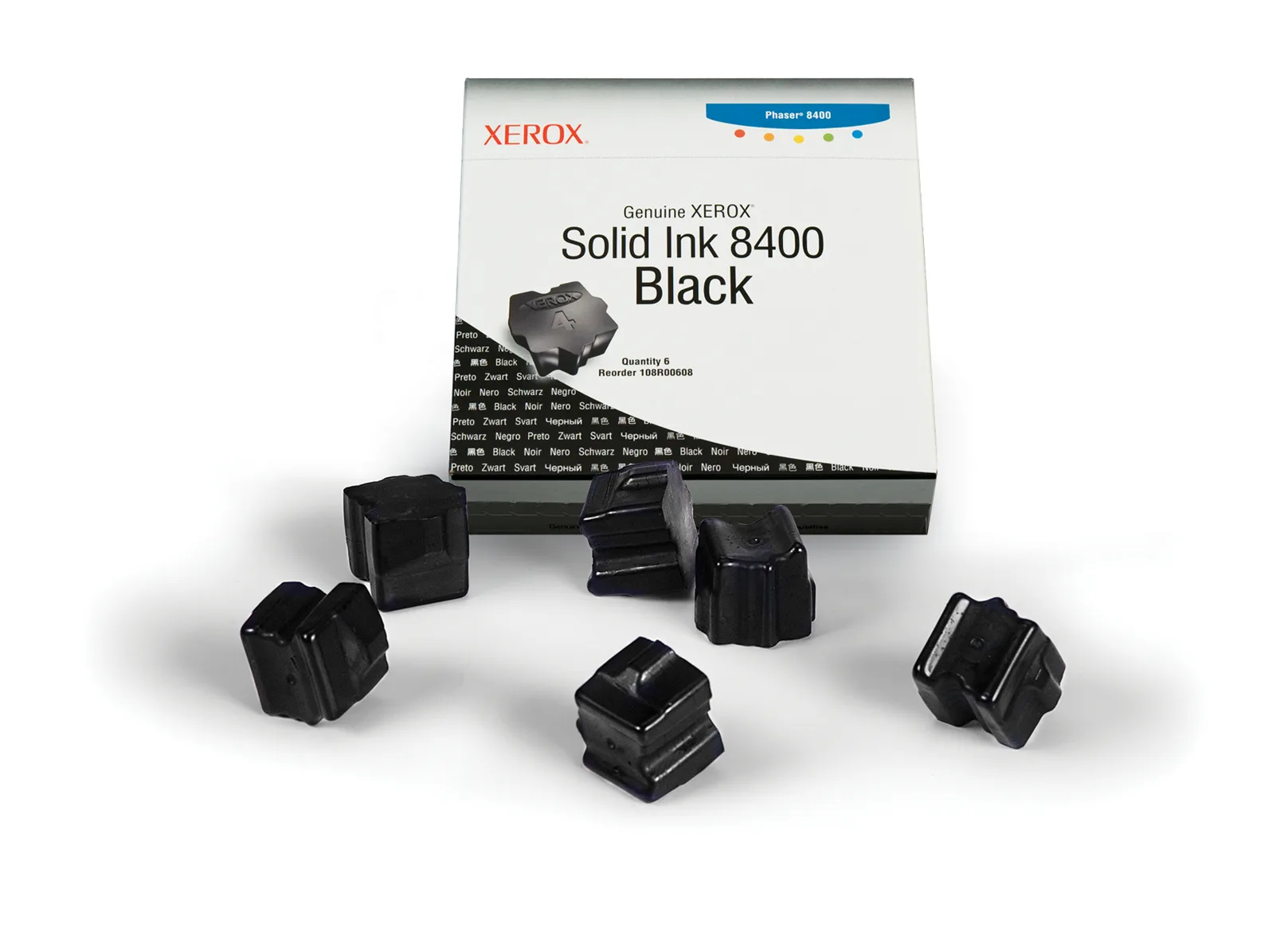 МАСТИЛО ЗА XEROX ColorStix PHASER 8400 - Black - 6 pcs ink Sticks - OUTLET - PN 108R00608