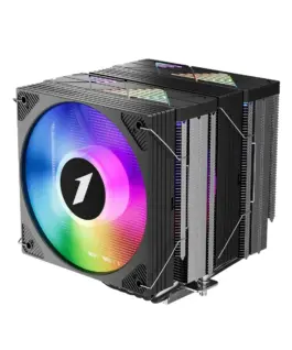Alternative view of 1stPlayer охладител CPU Cooler CRYO CY12LD Black - LGA1851/AM5, Dual-Tower, ARGB