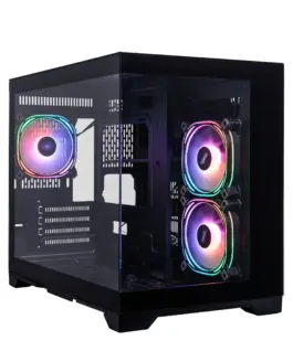 Alternative view of 1stPlayer кутия Case mATX - MV6-TP Black - 3 fans included