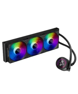 Alternative view of 1stPlayer водно охлаждане Water Cooling 360mm - Thunderstorm TS4 360 Black - Digital Display, aRGB