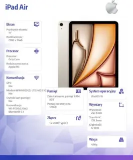 Alternative view of Apple IPAD AIR 11 WIFI 128GB STL