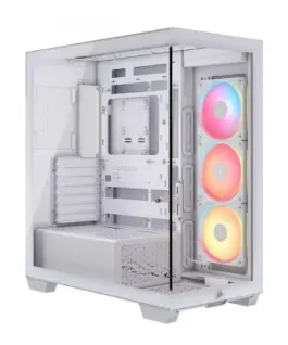 Corsair Case 3500X LXR LINK TG Mid-Tower бял