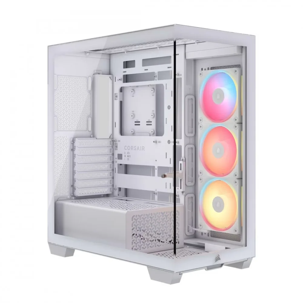 Corsair Case 3500X LXR LINK TG Mid-Tower бял