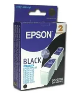 КОМПЛЕКТ 2 ГЛАВИ ЗА EPSON STYLUS 440/460/640/660/PHOTO 750/1200 - Black - twin pack - S020187 - OUTLET - PN