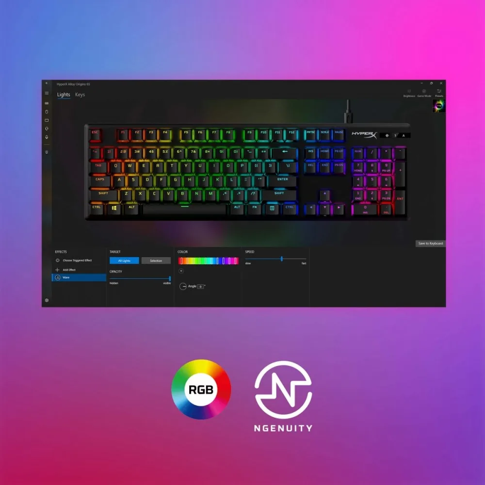 HyperX Keyboard Alloy Origins PBT HX червен - 639N3AA#ABA - Image 3