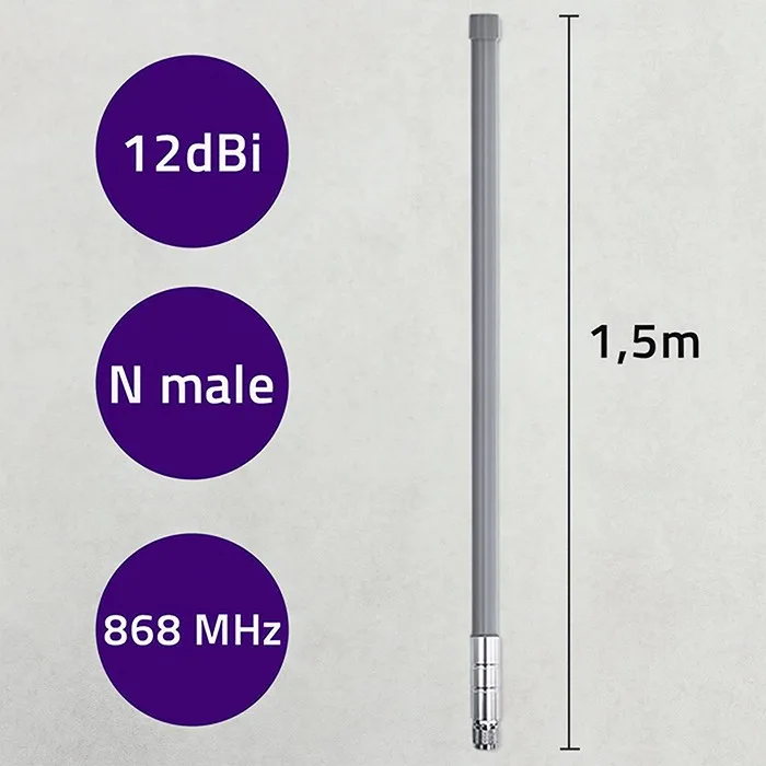 Qoltec LoRa antenna 12dBi outdoor 868 MHz 1.5m - Image 4