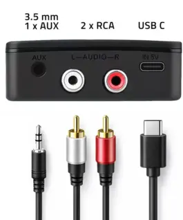 Alternative view of Qoltec Wireless Audio HiFi transmitter receiver