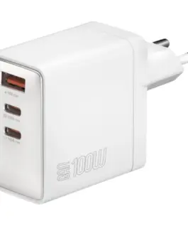 4smarts зарядно Pocket 100W GaN 2xUSB-C + USB-A бял
