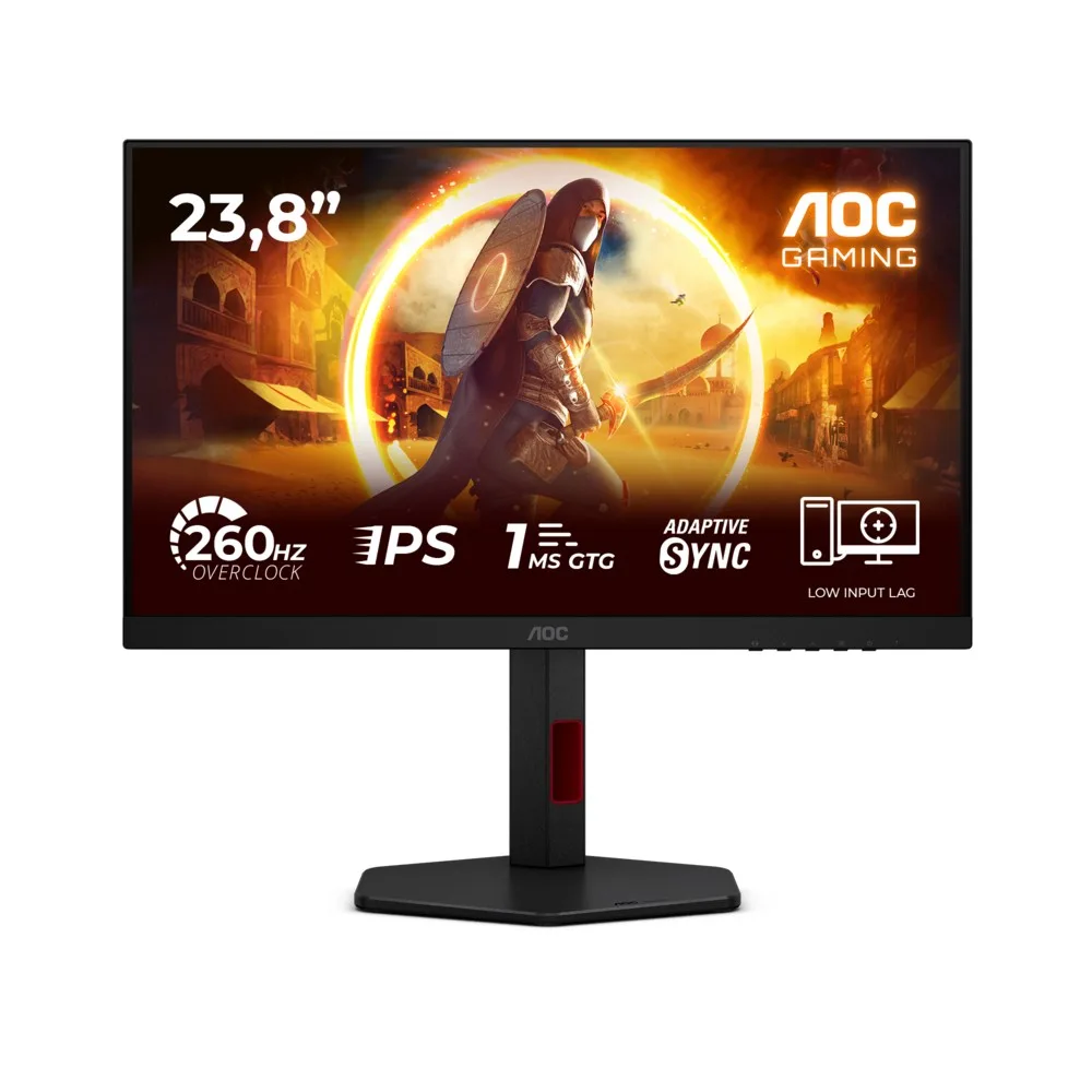 AOC Monitor 23.8 inches 24G4ZR Fast IPS 240Hz HDMIx2 DP Pivot