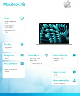 Apple MacBook Air 13.6 inches: M4 10/8