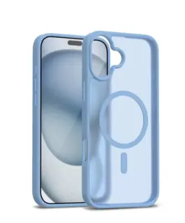 CRONG Case MagSafe iPhone 17 син Hybrid Matte Magne