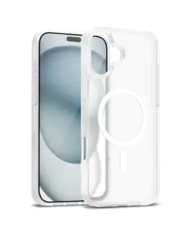 CRONG Case MagSafe iPhone 17 бял Hybrid Matte Magn