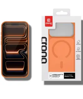 Alternative view of CRONG Case MagSafe iPhone 17 Pro оранжев Hybrid Matte