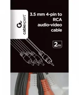 Alternative view of Gembird Audio-video кабел 3,5 mm 4-pins to RCA 2m