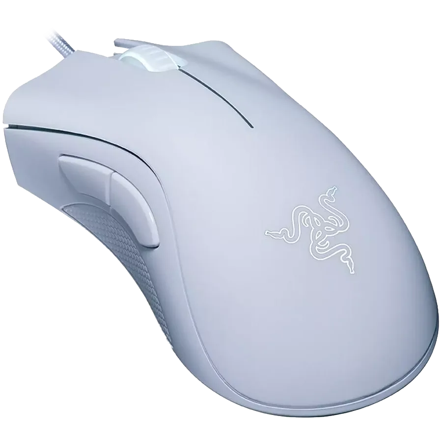 Геймърска мишка Razer DeathAdder Essential White Edition, Gaming Mouse, True 6 400 DPI optical sensor, Ergonomic Form Factor, Mechanical Mouse Switches with 10 million-click life cycle, 1000 Hz Ultrapolling, Single-color white lighting - Image 2