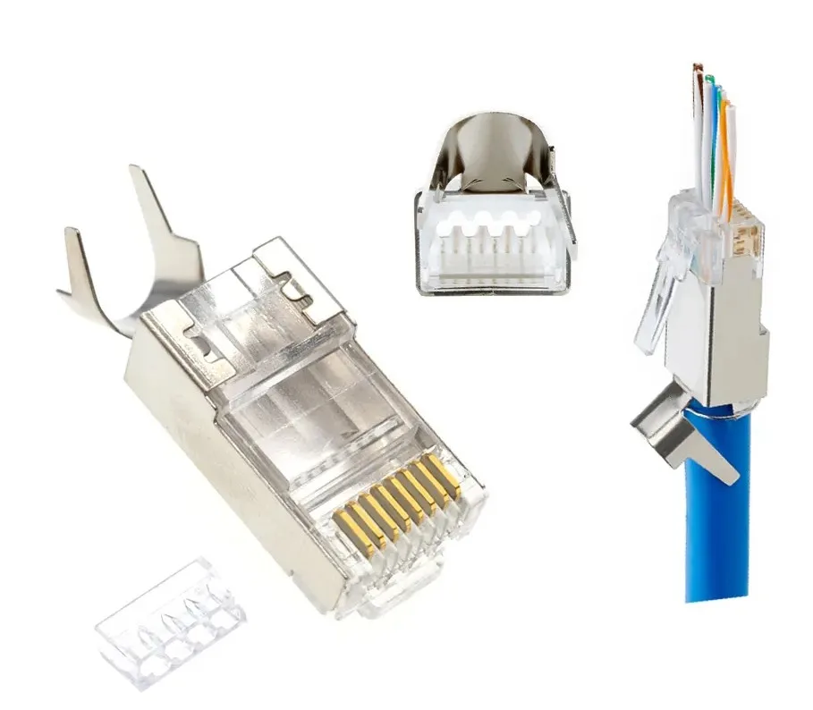 Gembird Modular plug CAT7 15u gold 100pcs - Image 5