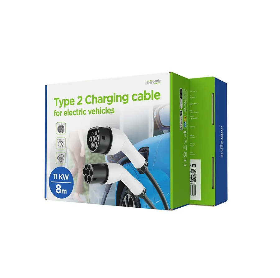 Gembird EV кабел за зареждане typ2/16A/3-phase/11kW/8m - Image 2