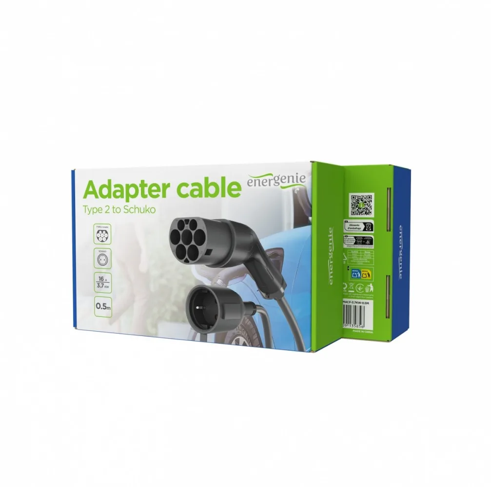 Gembird удължителен кабел Type 2 (m) to Schuko (f), 3.7 kW, 0.5 m - Image 5
