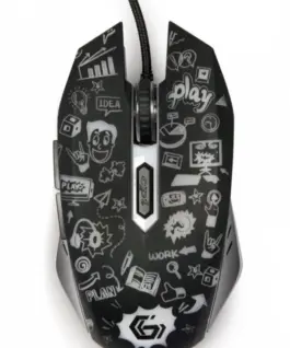 Gembird Optic мишка LED USB 1.35m 6 buttons черен