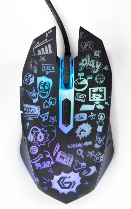 Gembird Optic мишка LED USB 1.35m 6 buttons черен - Image 2
