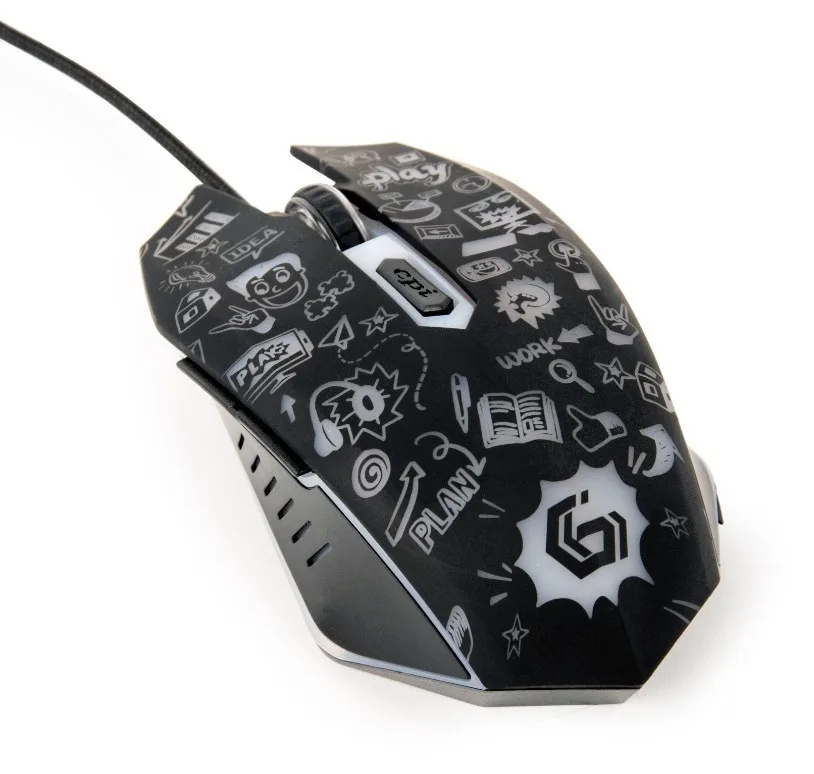 Gembird Optic мишка LED USB 1.35m 6 buttons черен - Image 3
