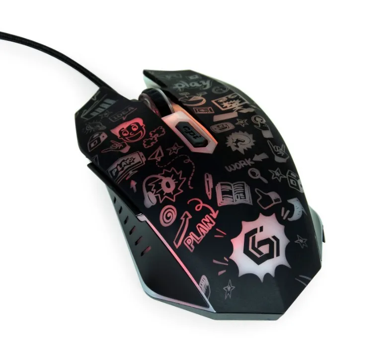Gembird Optic мишка LED USB 1.35m 6 buttons черен - Image 4