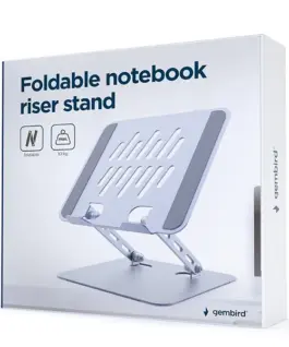 Alternative view of Gembird Foldable Лаптоп stand, gray