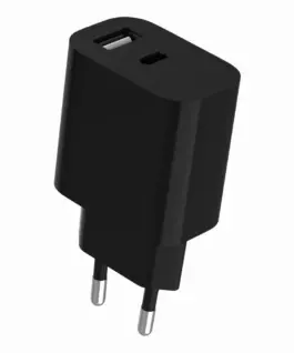 Alternative view of Gembird универсално зарядно USB-A+C, 2.4A, черен