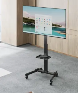 Alternative view of Gembird TV floor stand with caster wheels (tilt), 32-55-inch