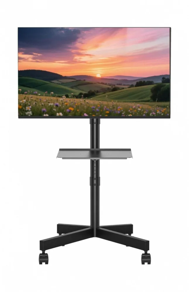 Gembird TV floor stand with caster wheels (tilt), 32-55-inch - Image 3