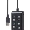 Gembird HUB USB 2.0 10 ports черен
