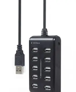 Gembird HUB USB 2.0 10 ports черен