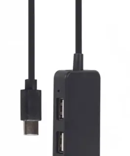 Gembird HUB USB-C 4 ports черен
