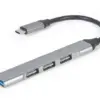 Gembird HUB USB-C silver 1xUSB 3.0 3xUSB 2.0