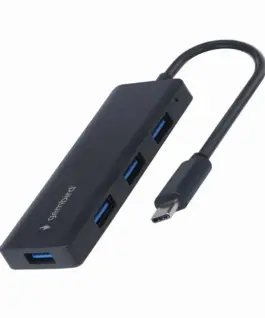 Gembird HUB USB-C черен 4 ports USB 3.1 A (Gen1)