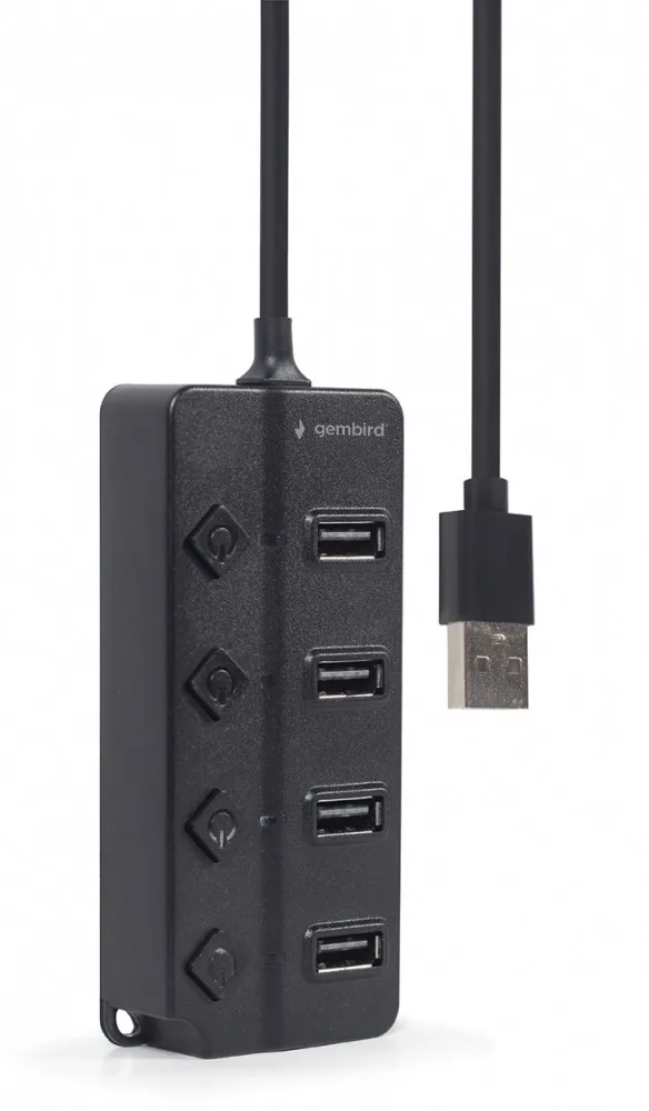 Gembird HUB USB 2.0 черен 4 ports with switches - Image 3