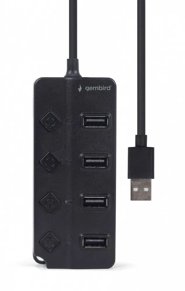 Gembird HUB USB 2.0 черен 4 ports with switches - Image 4