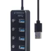 Gembird HUB USB черен 4xUSB3.1 switches on/off